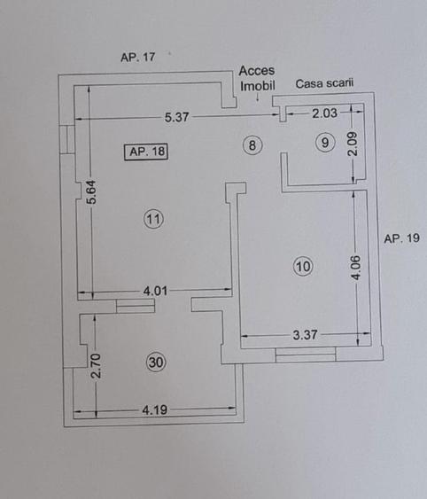 Apartament cu 2 camere decomandat, mobilat în Nord