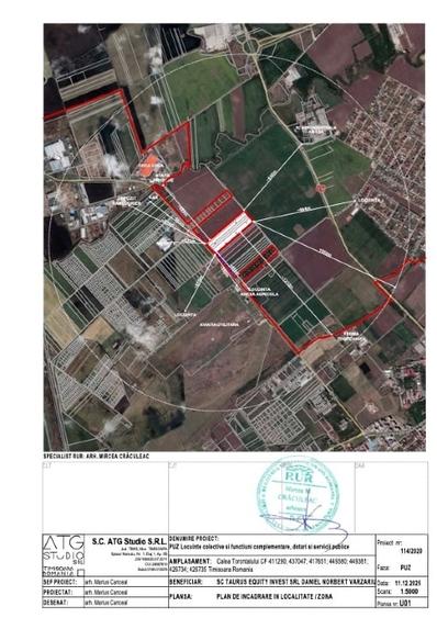 Teren Construcții intravilan de 70148 mp, în Torontalului