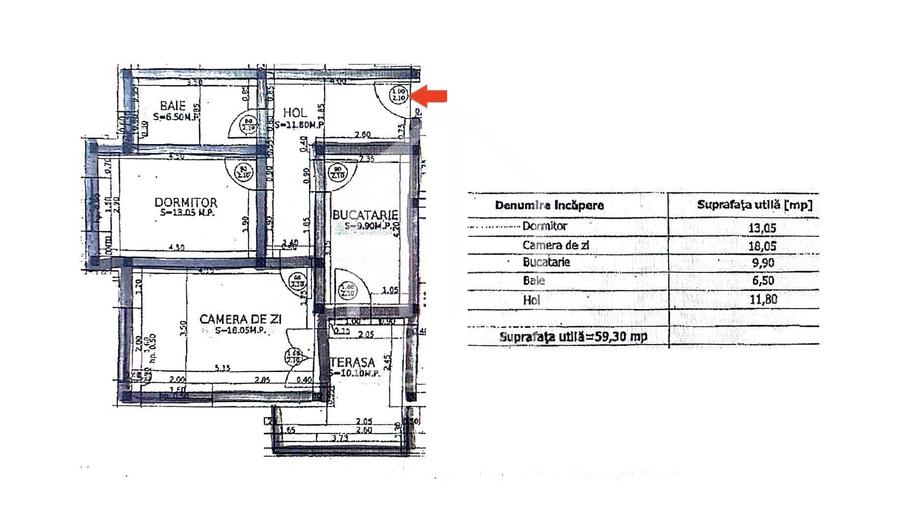 Apartament cu 2 camere, 59mp utili + balcon (10mp), etaj 1/4, Selimbar - 3