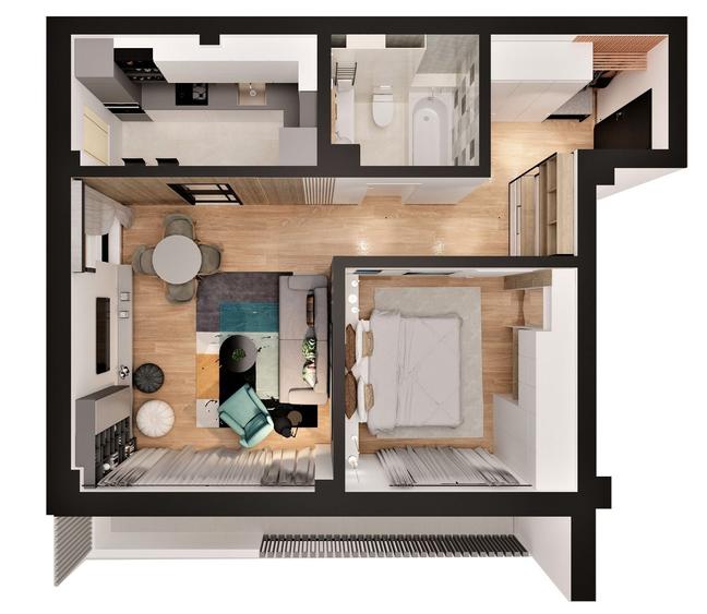 Apartament cu 2 camere decomandat în Lumina