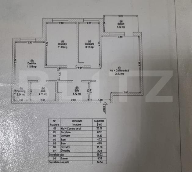 Apartament cu 3 camere decomandat, mobilat în Aradului