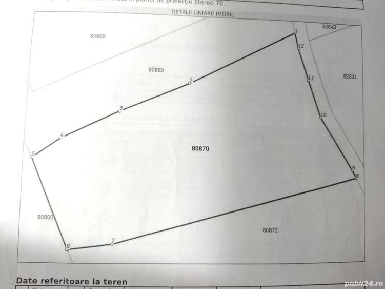 Teren de 3600 mp, în Central