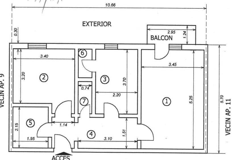 Apartament cu 2 camere decomandat în Narcisa