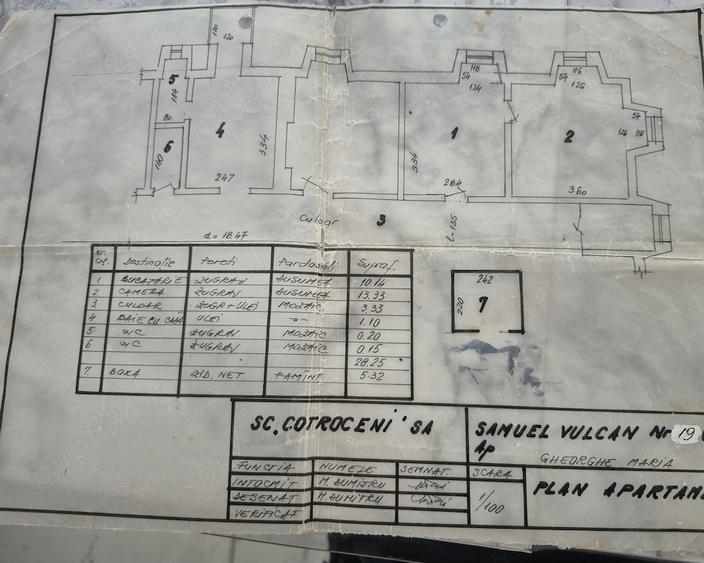 Apartament cu 2 camere semidecomandat în 13 Septembrie