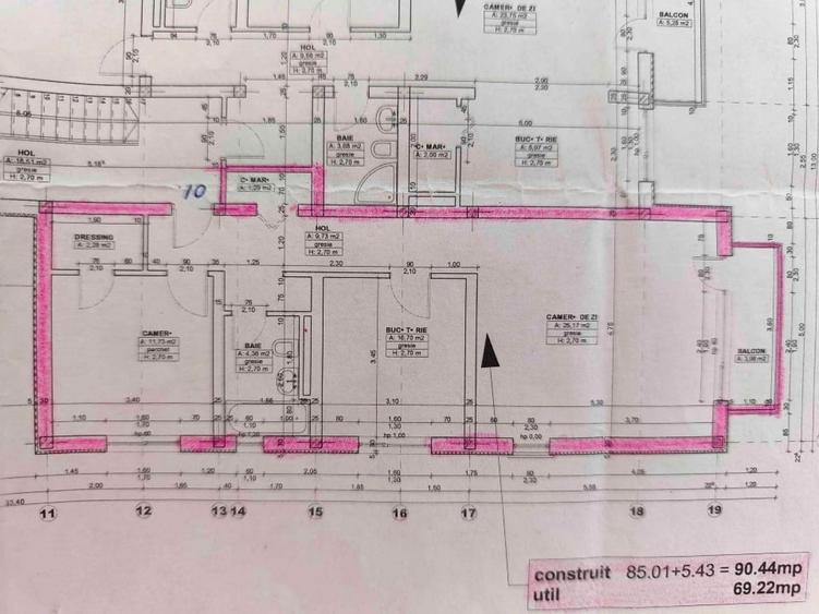 Apartament cu 3 camere decomandat, mobilat în Dumbrăvița