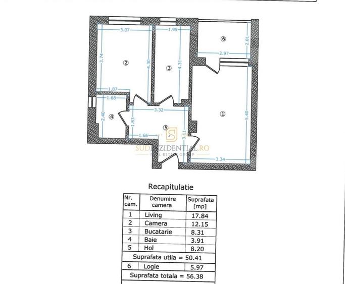 Apartament cu 2 camere decomandat, mobilat în Unirii