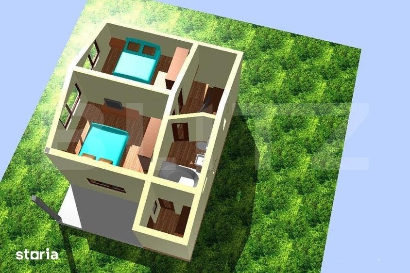 Casă cu 3 camere cu Teren 3000 Mp în Gilău