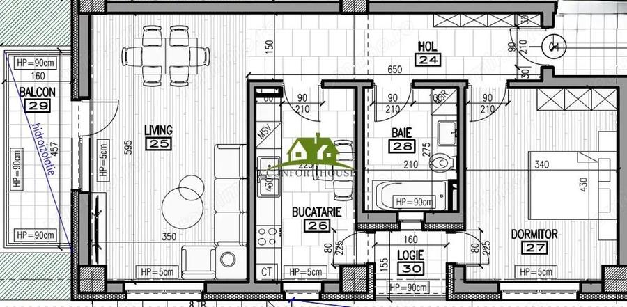 Apartament cu 2 camere decomandat în Ostroveni