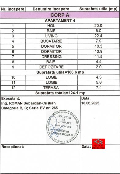 Apartament cu 3 camere semidecomandat în Central