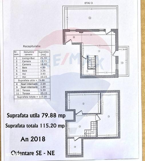 Apartament cu 3 camere în Giurgiului