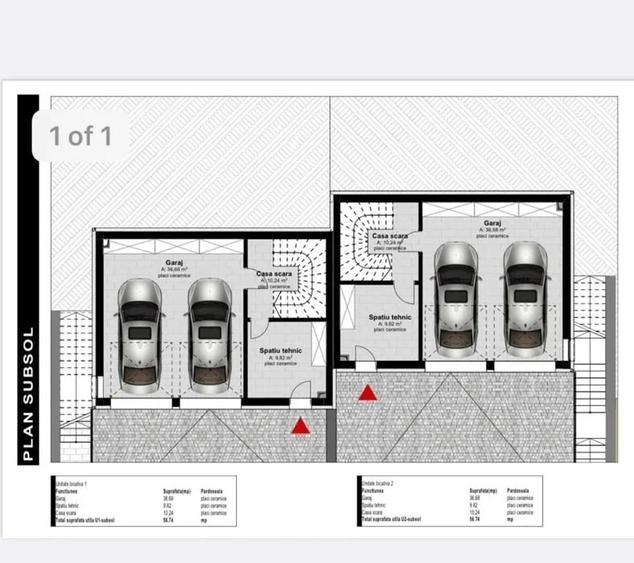 Duplex cu 4 camere cu Garaj în Florești