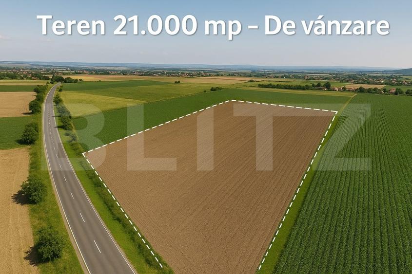 Teren Construcții intravilan de 21000 mp, în Nord-Vest