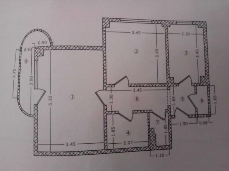 Apartament cu 2 camere decomandat în Mărgeanului