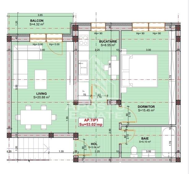 Apartament cu 3 camere, etaj intermediar, Giroc - 7