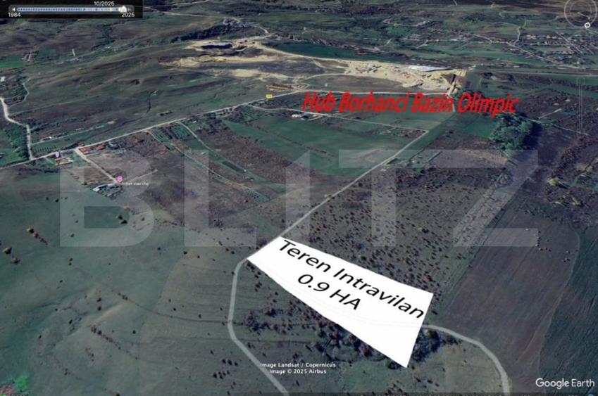 Teren Construcții intravilan de 8976 mp, în Borhanci