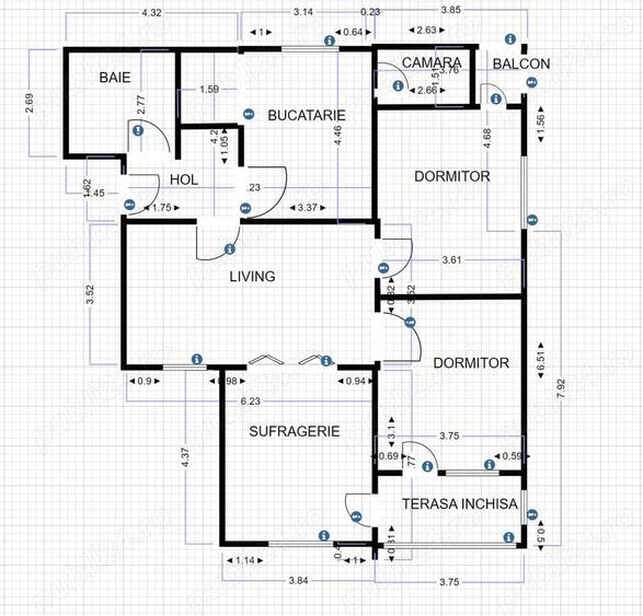 Apartament cu 4 camere decomandat în Turda
