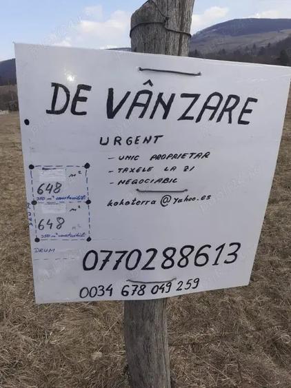 Teren de 1296 mp, în Vâlcele