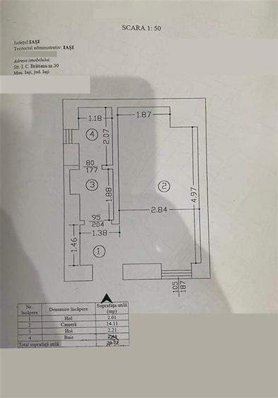 Spațiu comercial, de 21 mp, în Central