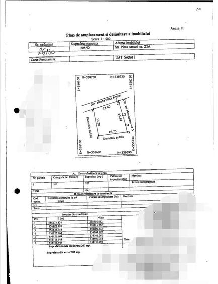 Teren de 207 mp, în Romană