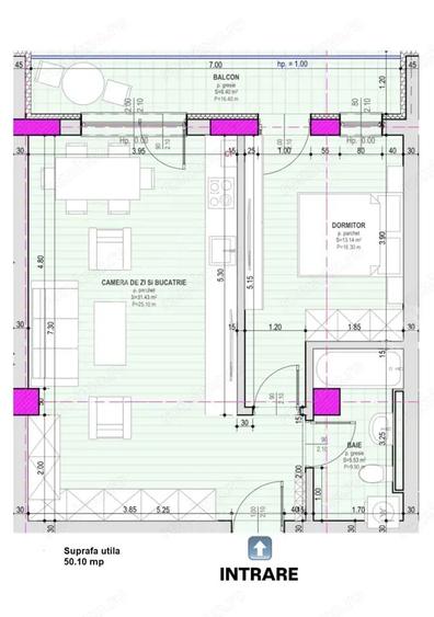Apartament cu 2 camere etaj 1 la cheie 51 mp zona Brana din Selimbar - 5