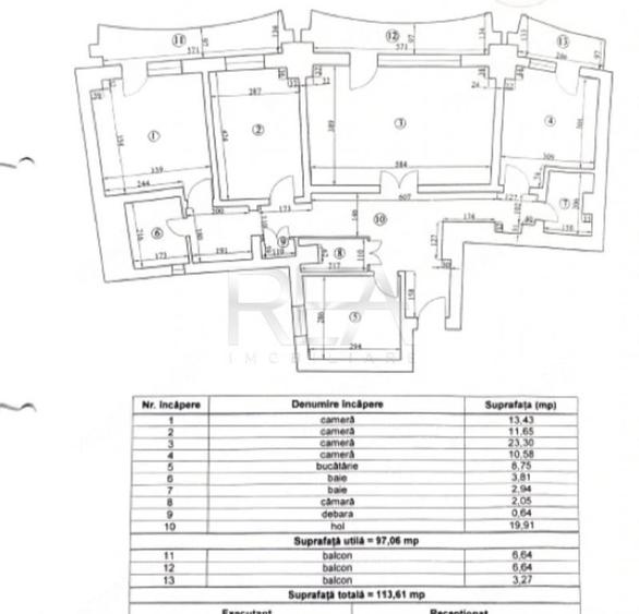 Apartament cu 4 camere decomandat în Lujerului