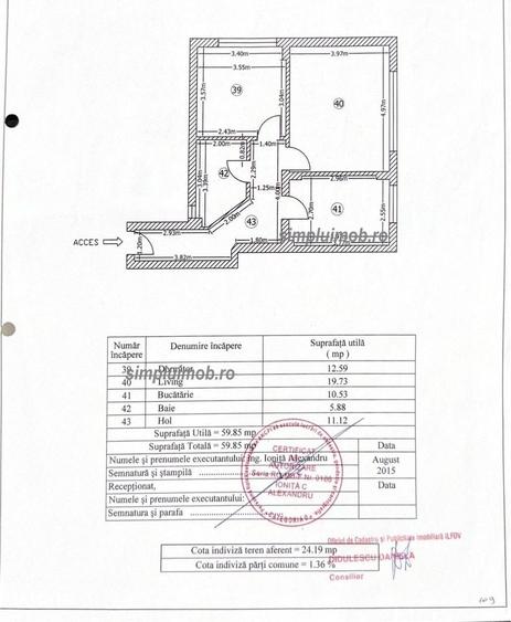 Apartament cu 2 camere decomandat, mobilat în Chiajna