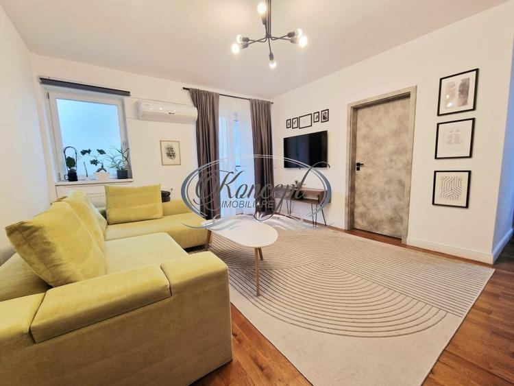 Apartament cu 2 camere semidecomandat, mobilat în Borhanci