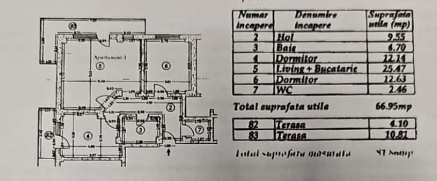 Apartament cu 3 camere decomandat în Fundeni