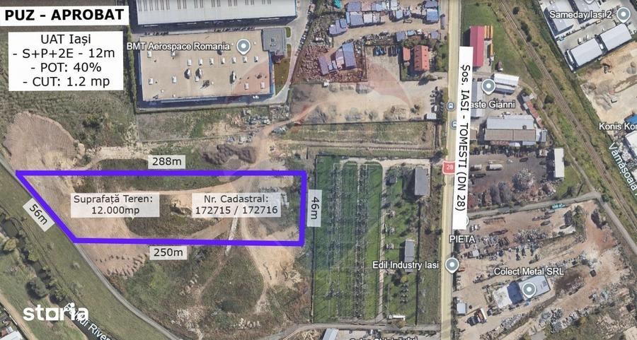 Teren Industrial 1.2Ha de Vanzare, PUZ Aprobat - ZONA INDUSTRIALA IA?I - 8