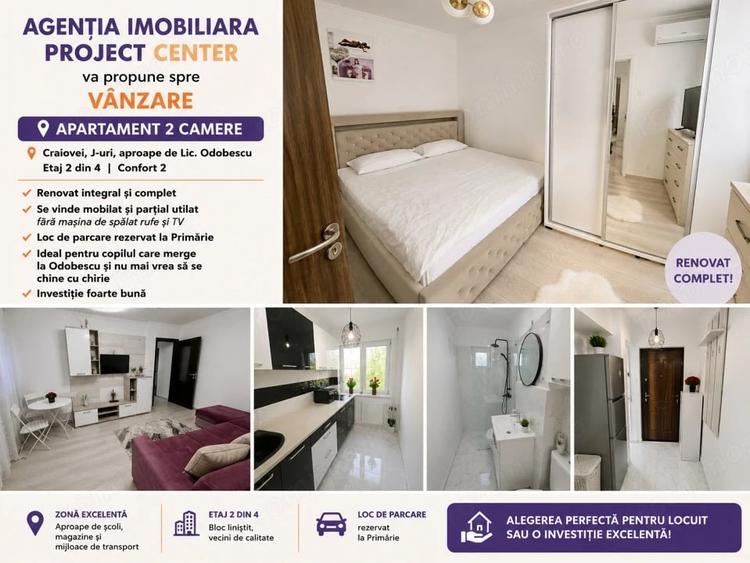 Apartament cu 2 camere nedecomandat în Craiovei