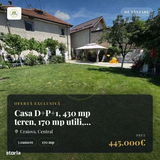 Casă cu 4 camere decomandat cu Teren 430 Mp în Central