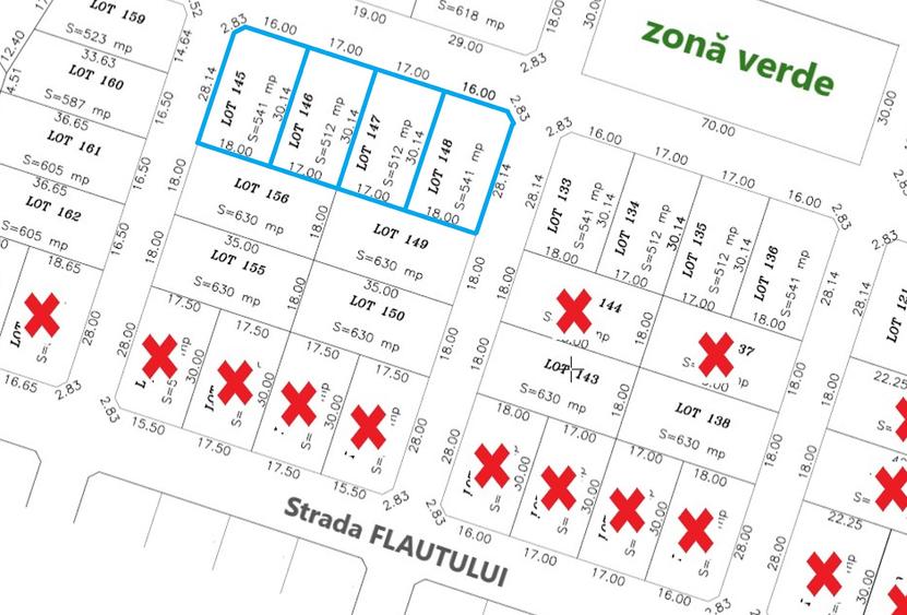 Teren Construcții intravilan de 512 mp, în Moșnița Nouă