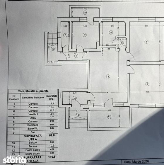 Apartament cu 3 camere în Aviatorilor