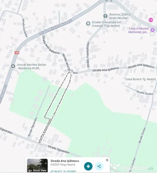Teren de 4300 mp, în Humulești