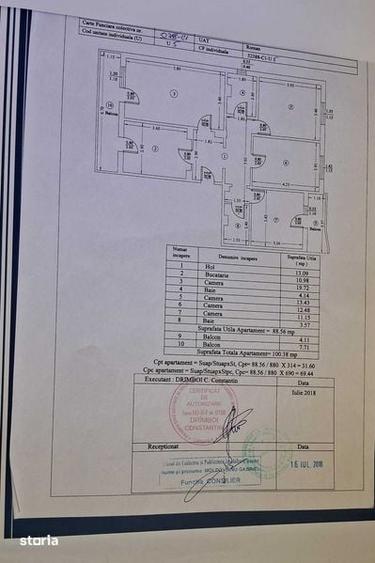 Apartament cu 4 camere decomandat în Central