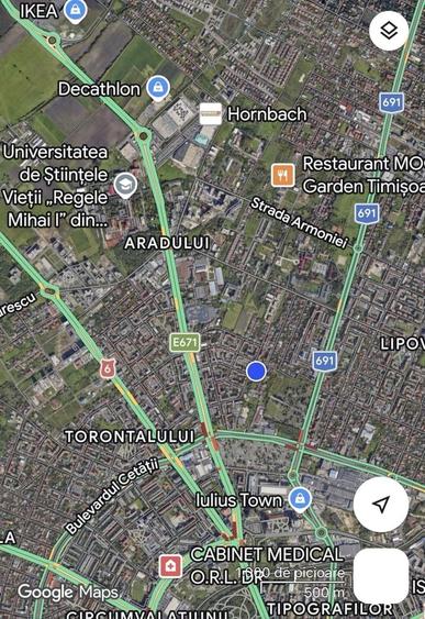 Apartament cu 2 camere semidecomandat în Nord