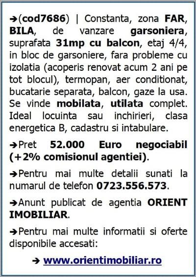 Far, Bila, garsoniera de vanzare, 31mp, mobilata - 7