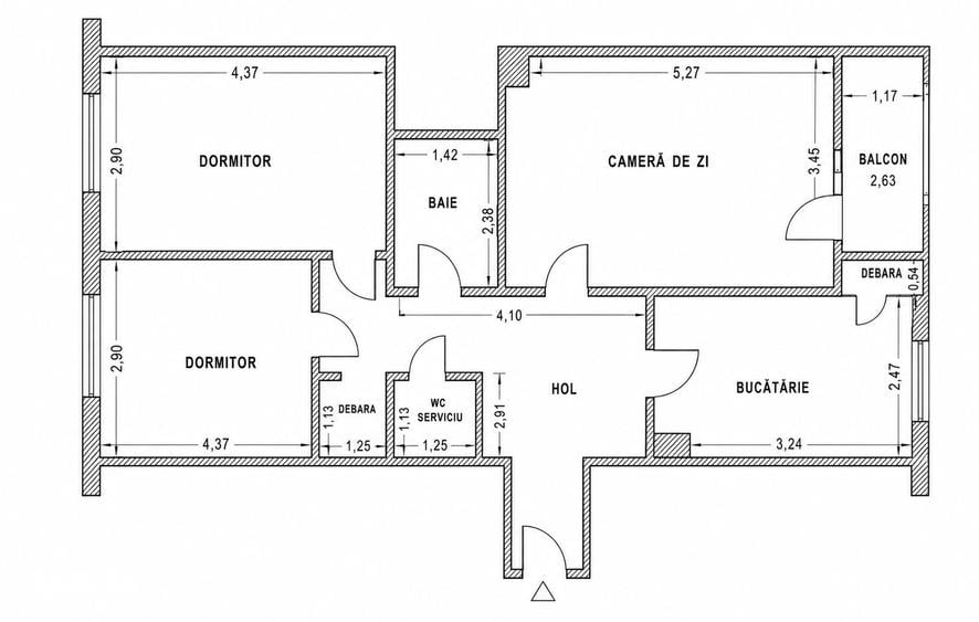 Apartament cu 3 camere decomandat în Tomis Mall