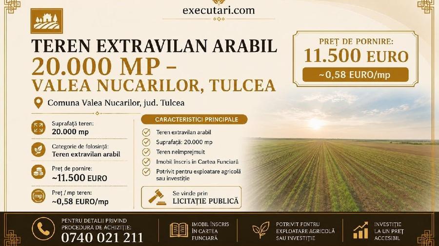 Teren agricol extravilan de 20000 mp, în Central