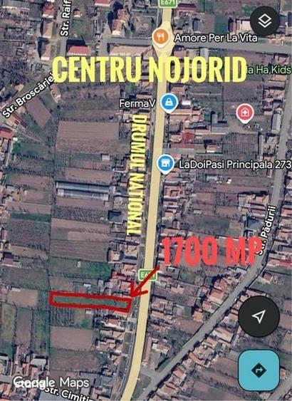 Teren intravilan cu front la DN - 1