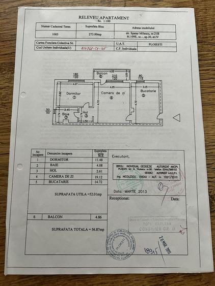 Apartament cu 2 camere semidecomandat în Malu Roșu