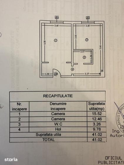Apartament cu 2 camere în Central