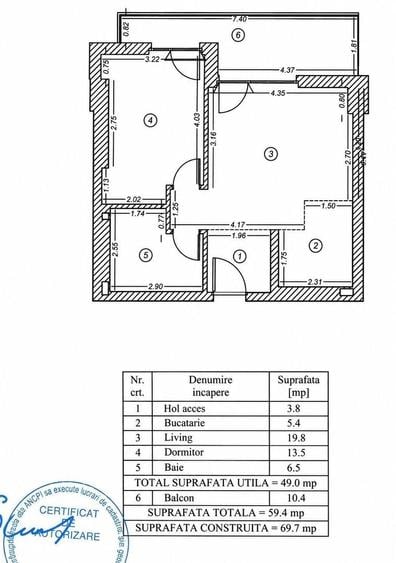 Apartament cu 2 camere decomandat, mobilat în Floreasca