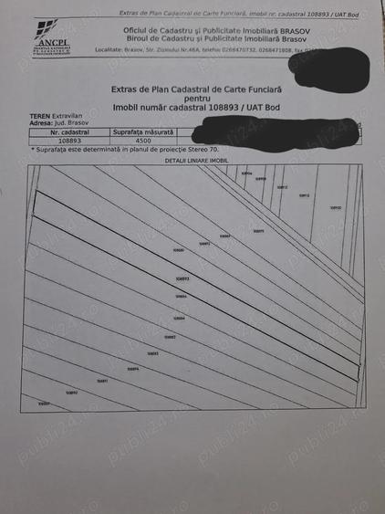 Teren de 4500 mp, în Bod