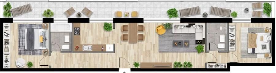 Apartament cu 3 camere în Între Lacuri