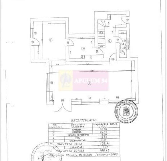 Spațiu comercial, de 105.44999694824 mp, în Basarabia