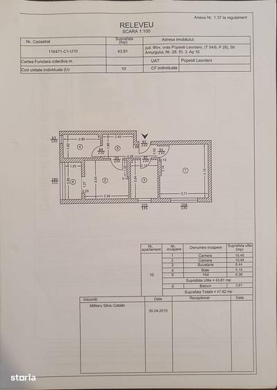 Apartament cu 2 camere decomandat în Central