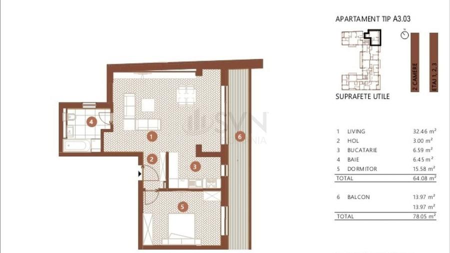 Apartament cu 3 camere în Barbu Văcărescu