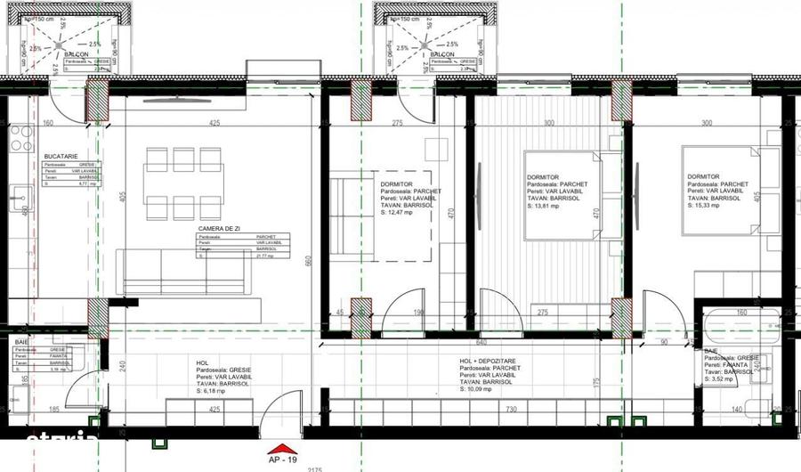 Apartament cu 4 camere în Central