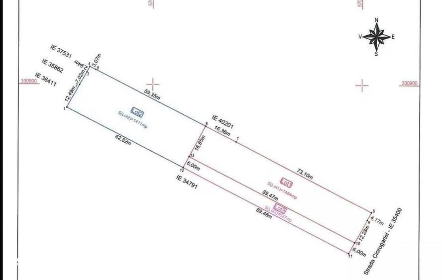 Intravilan 1.484 mp parcelabil, Bacu/Joita, 6 km de Centura veche, 1 km de A0 si 1 km de A1posibilitate 4 loturi, direct la drum judetean(asfalt) - 2